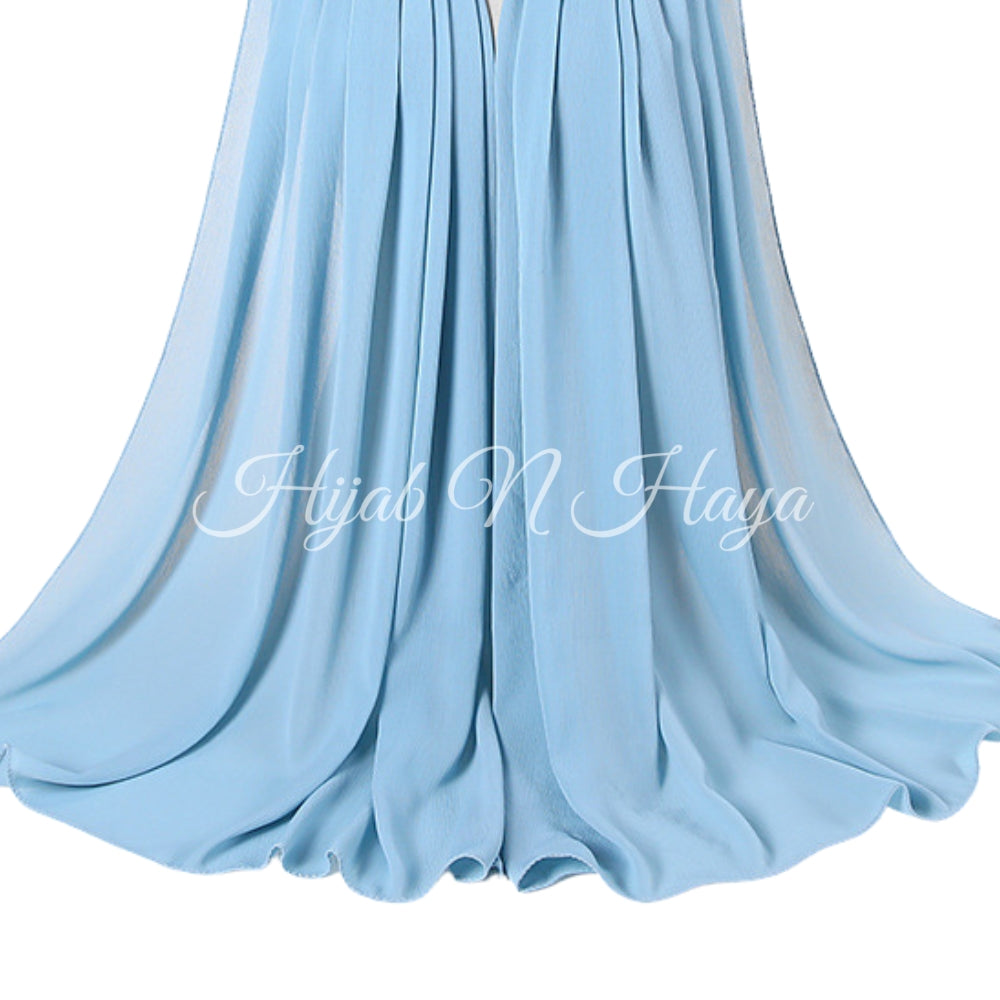 Chiffon Georgette Hijab Sky Blue