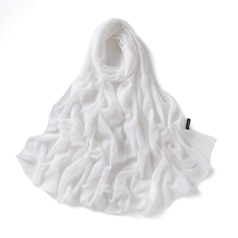 Chiffon Georgette Hijab White