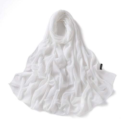 Chiffon Georgette Hijab White